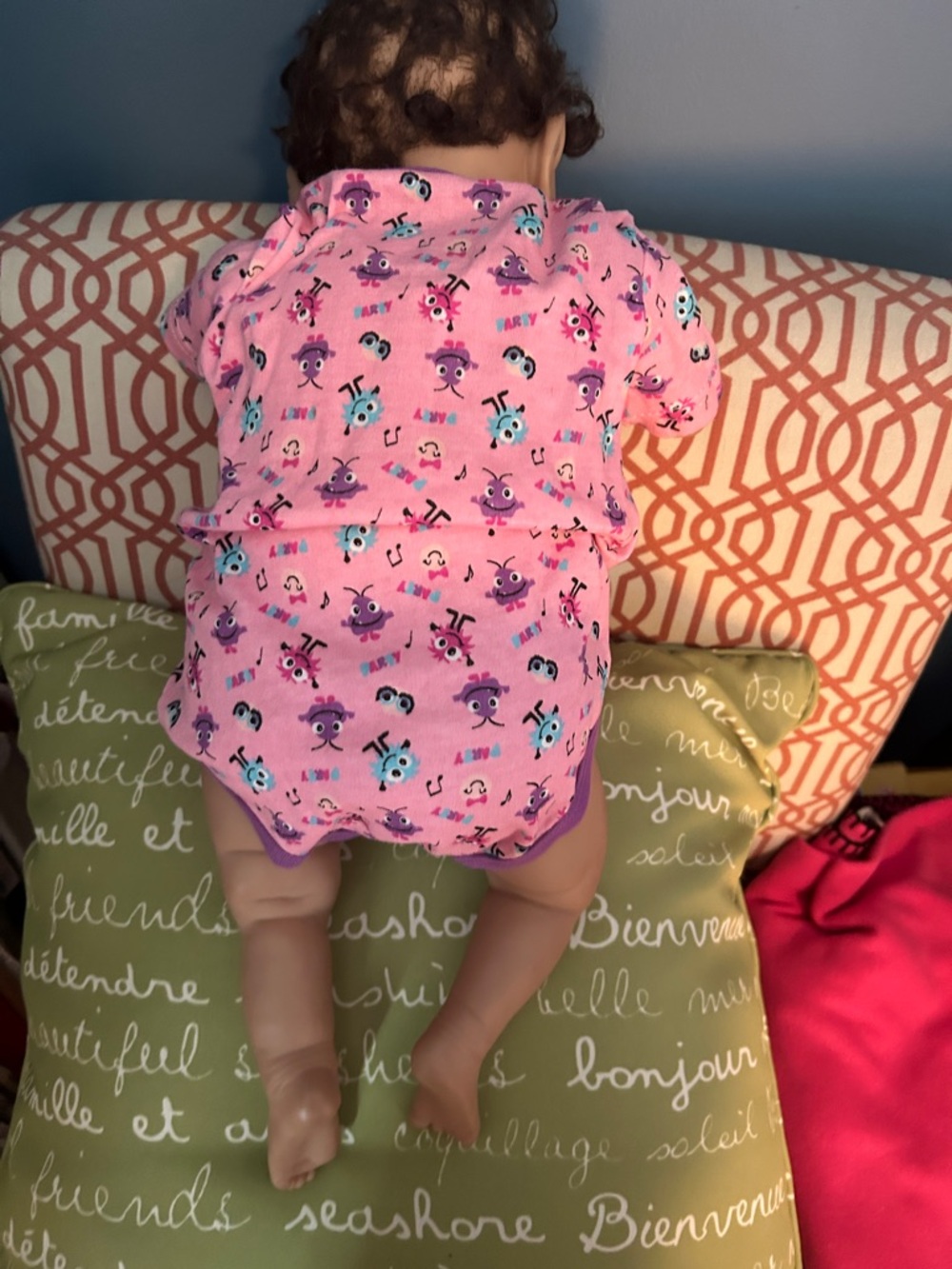 Baby Doll with Patterned Onesie - Picture 13 of 16
